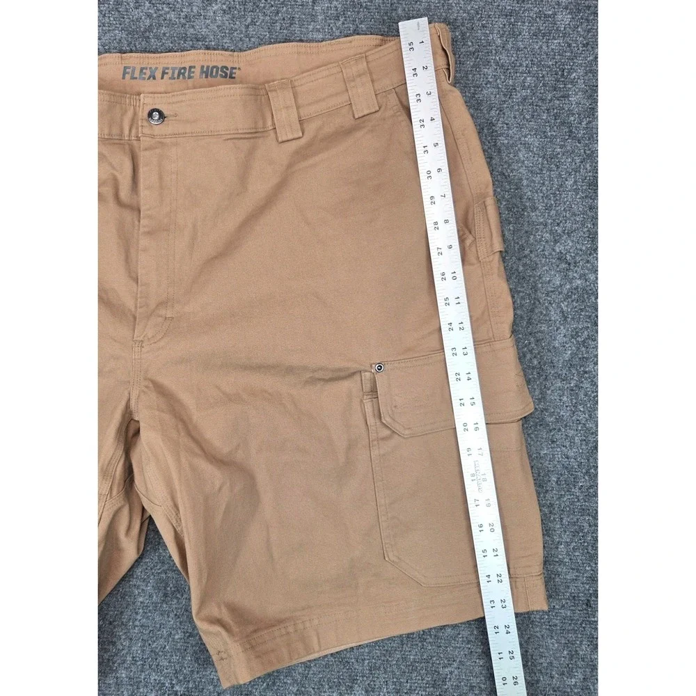 Duluth Trading Flex Fire Hose Cargo Shorts Mens 48 Brown Relaxed Fit